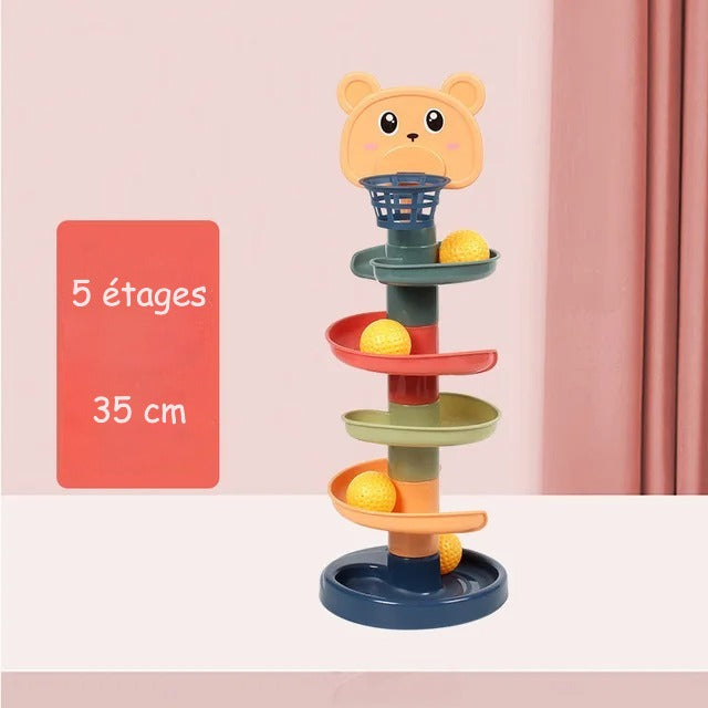 Tour à Boules Éducative 3 à 7 Niveaux – Jouet d’Éveil Ludique et Coloré pour Bébé