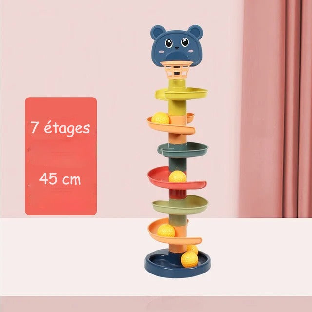 Tour à Boules Éducative 3 à 7 Niveaux – Jouet d’Éveil Ludique et Coloré pour Bébé