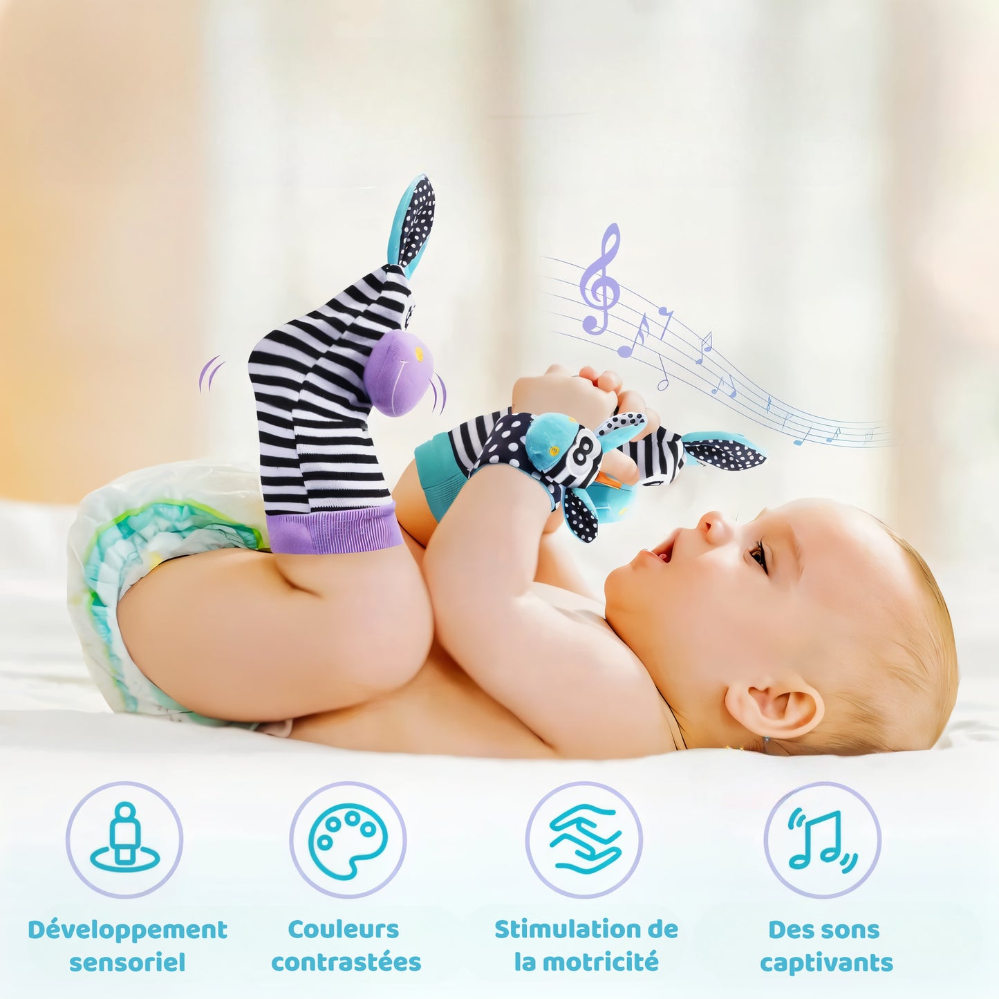 Hochets de Poignet et de Cheville pour Bébé