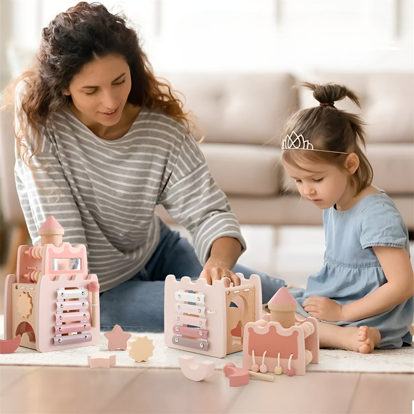 Château Montessori 5-en-1 en Bois