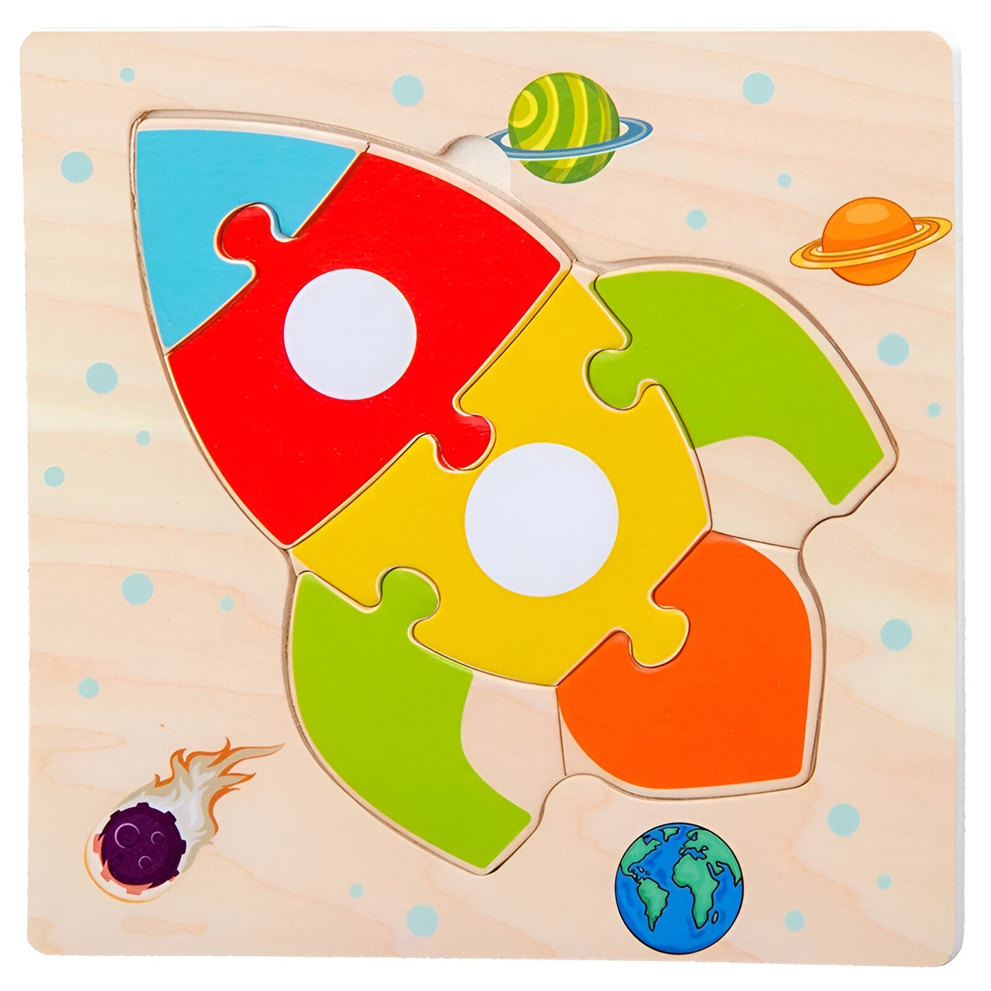 🧩 Puzzle en Bois Coloré - Éveil & Apprentissage pour Tout-Petits (1-3 Ans) 🧩