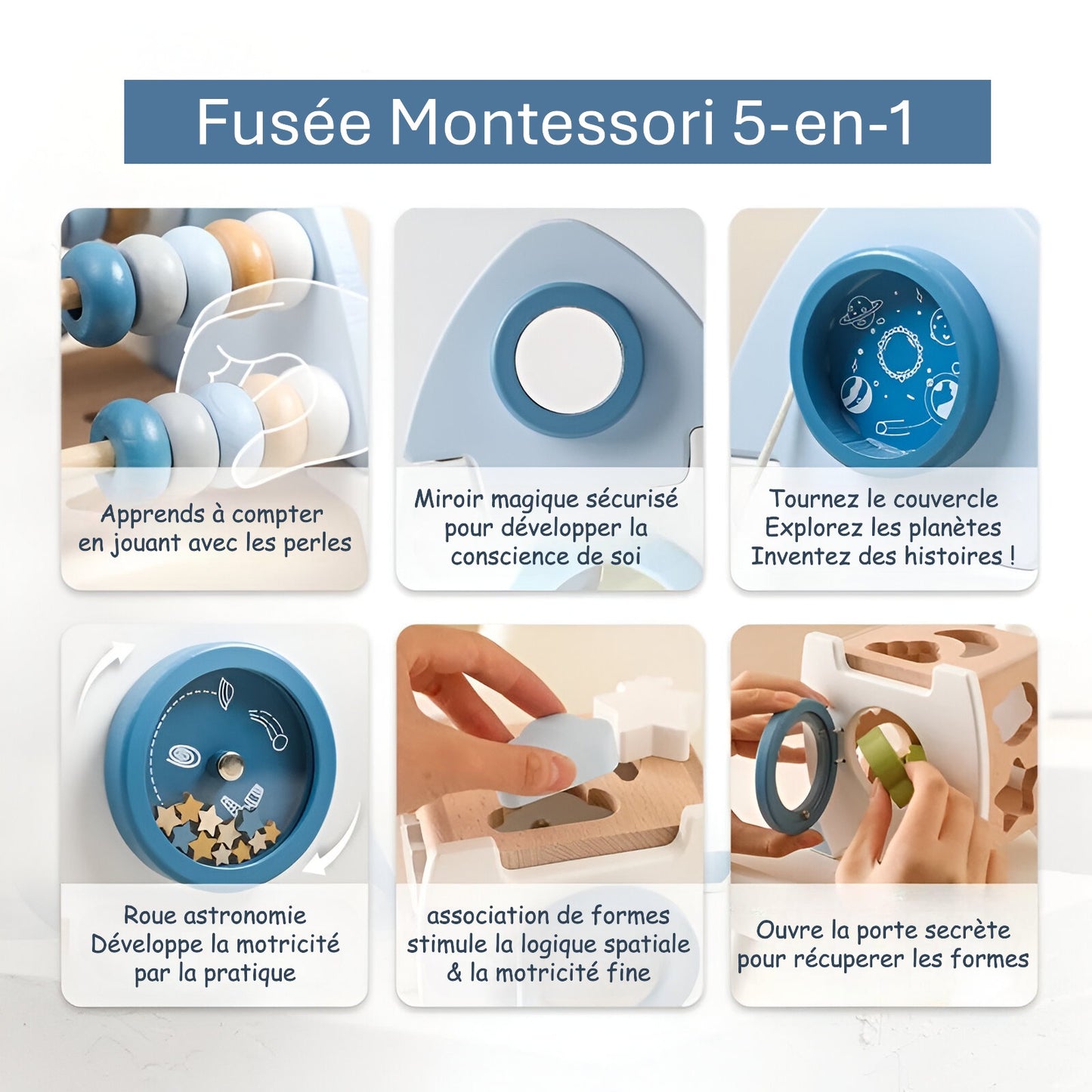 Fusée Montessori 5-en-1