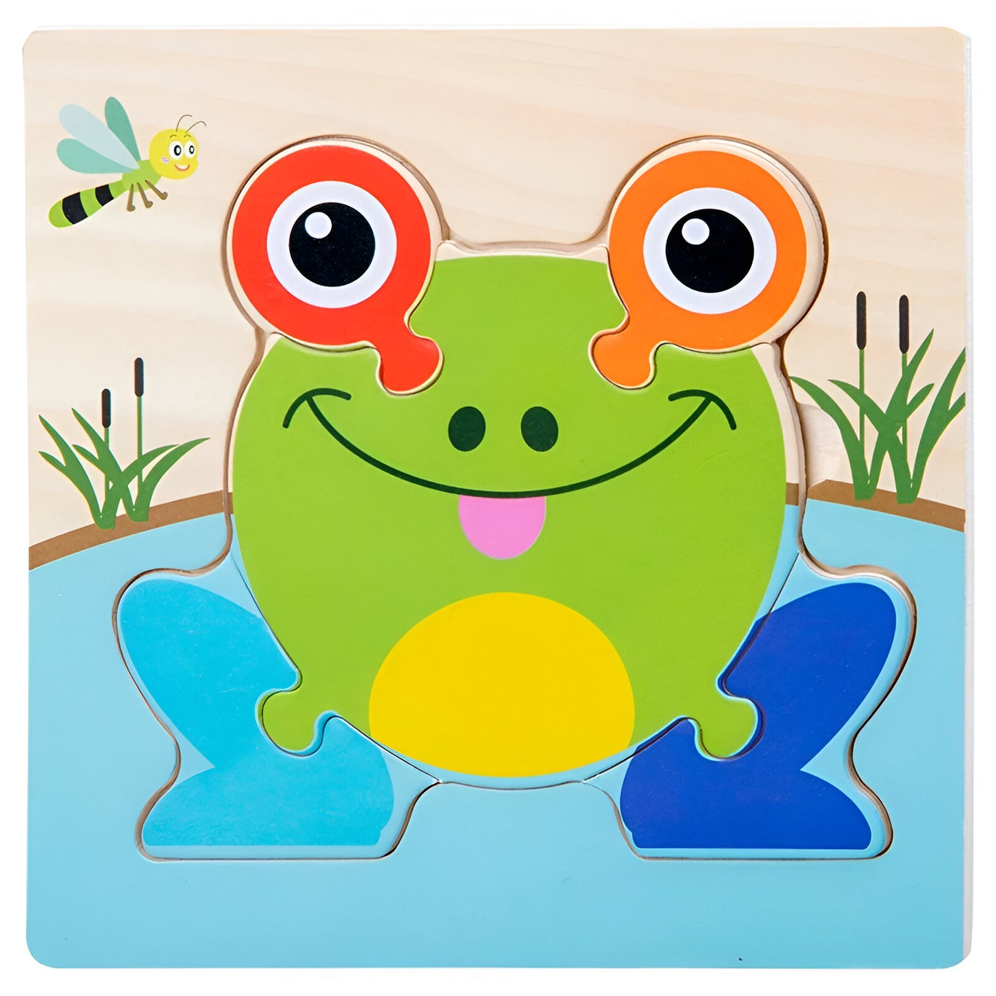 🧩 Puzzle en Bois Coloré - Éveil & Apprentissage pour Tout-Petits (1-3 Ans) 🧩