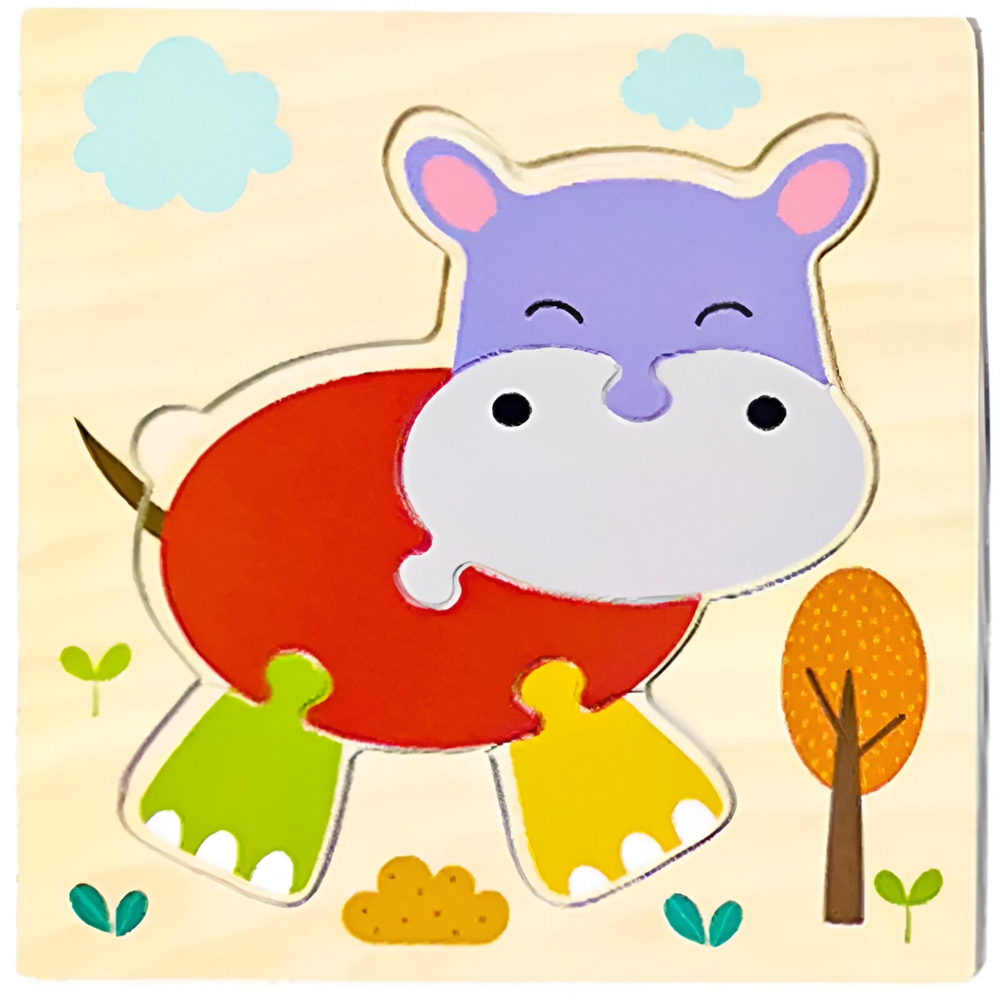 🧩 Puzzle en Bois Coloré - Éveil & Apprentissage pour Tout-Petits (1-3 Ans) 🧩