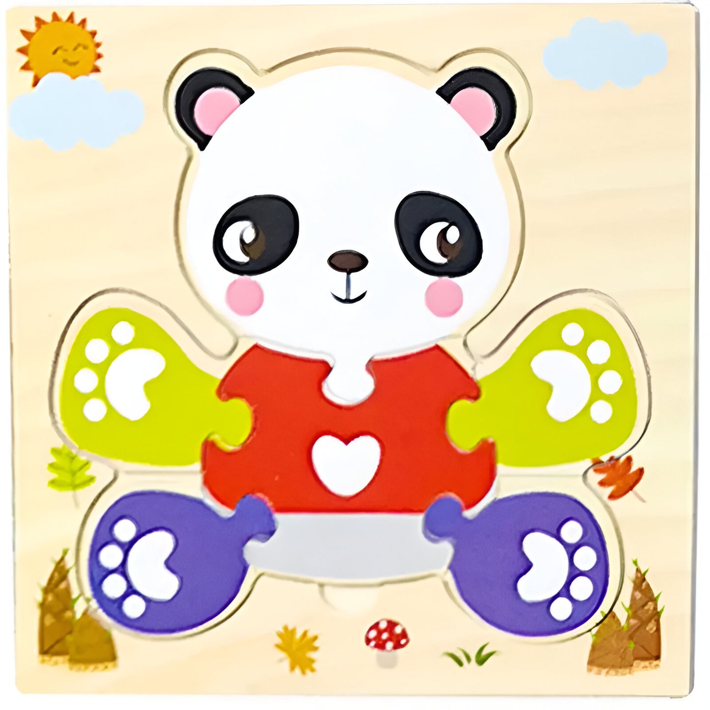 🧩 Puzzle en Bois Coloré - Éveil & Apprentissage pour Tout-Petits (1-3 Ans) 🧩