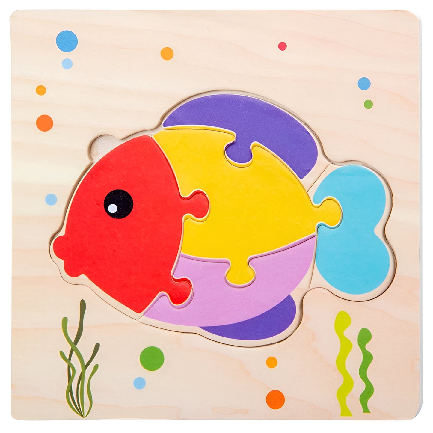 🧩 Puzzle en Bois Coloré - Éveil & Apprentissage pour Tout-Petits (1-3 Ans) 🧩