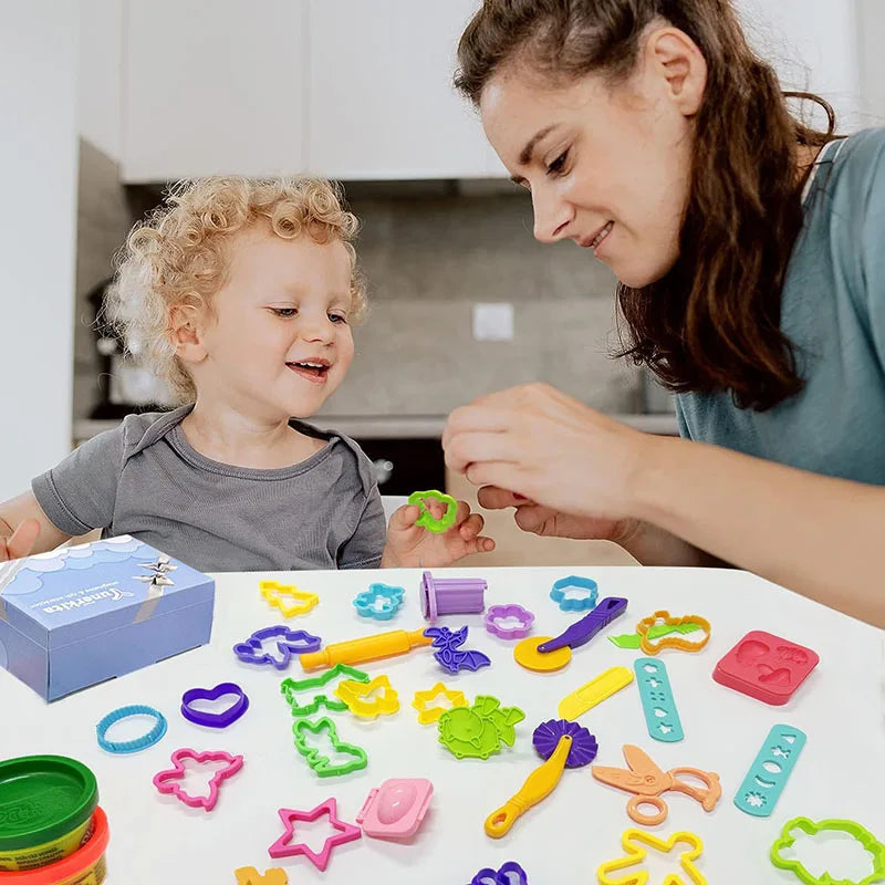 Kit d’Outils Pâte à Modeler pour Enfants – Moules, Fruits, Rouleaux & Accessoires Créatifs