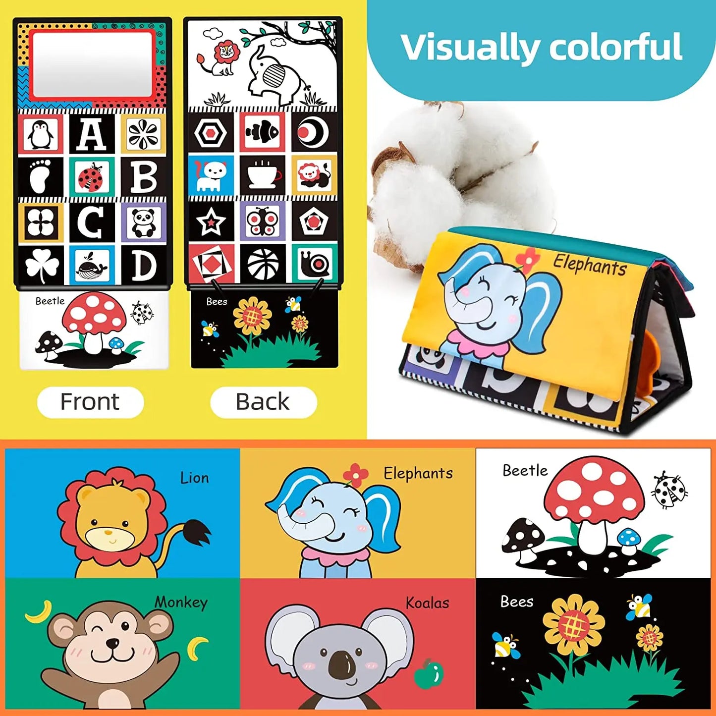 🧠 Tapis Miroir Bébé - Éveil Sensoriel & Développement Visuel