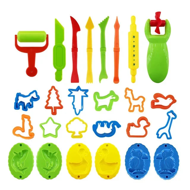 Kit d’Outils Pâte à Modeler pour Enfants – Moules, Fruits, Rouleaux & Accessoires Créatifs