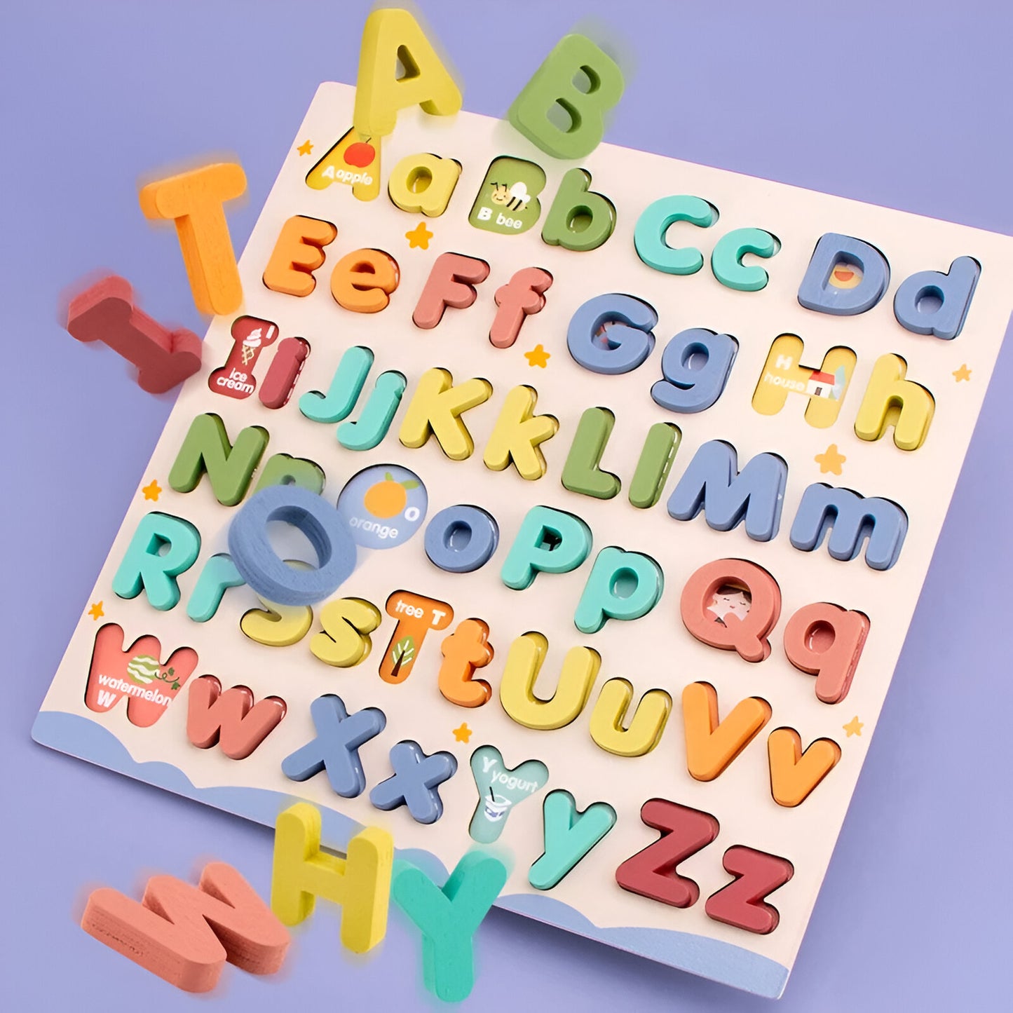Apprends l'Alphabet et l'Anglais : Lettres Majuscules, Minuscules et Mots Associés