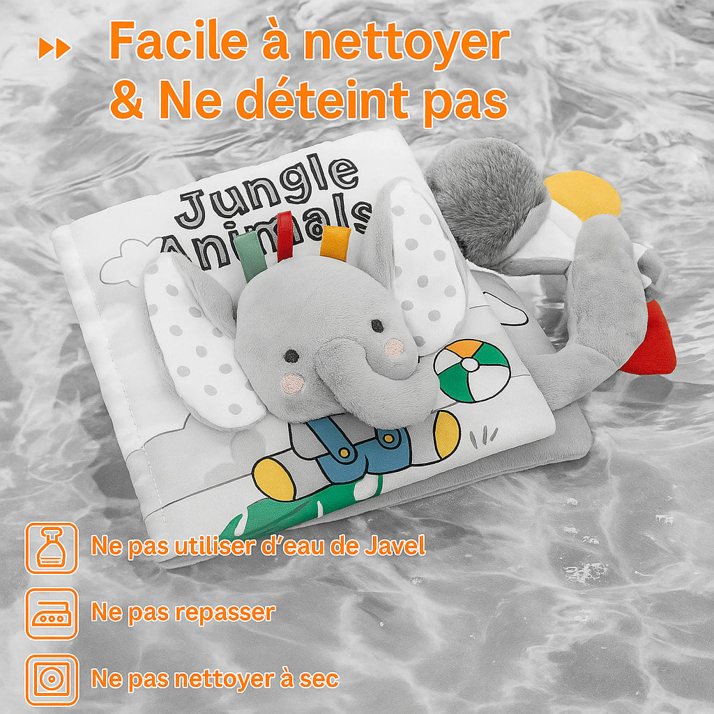 Mon premier Livre - Tissus Sensoriels & Contraste Visuel | Idéal pour l’Éveil des Tout-Petits