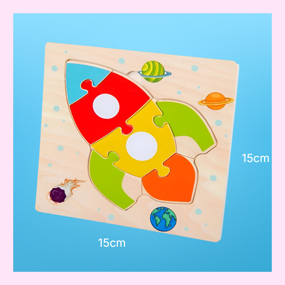 🧩 Puzzle en Bois Coloré - Éveil & Apprentissage pour Tout-Petits (1-3 Ans) 🧩