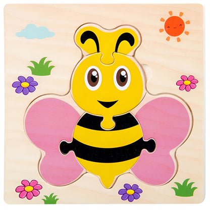 🧩 Puzzle en Bois Coloré - Éveil & Apprentissage pour Tout-Petits (1-3 Ans) 🧩