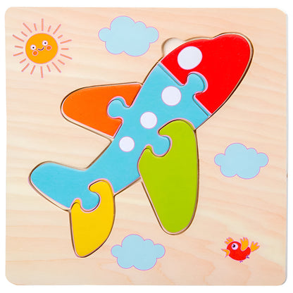 🧩 Puzzle en Bois Coloré - Éveil & Apprentissage pour Tout-Petits (1-3 Ans) 🧩