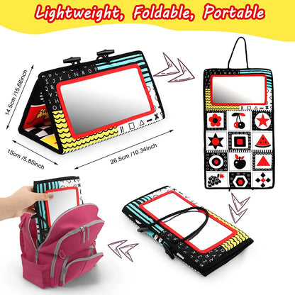🧠 Tapis Miroir Bébé - Éveil Sensoriel & Développement Visuel