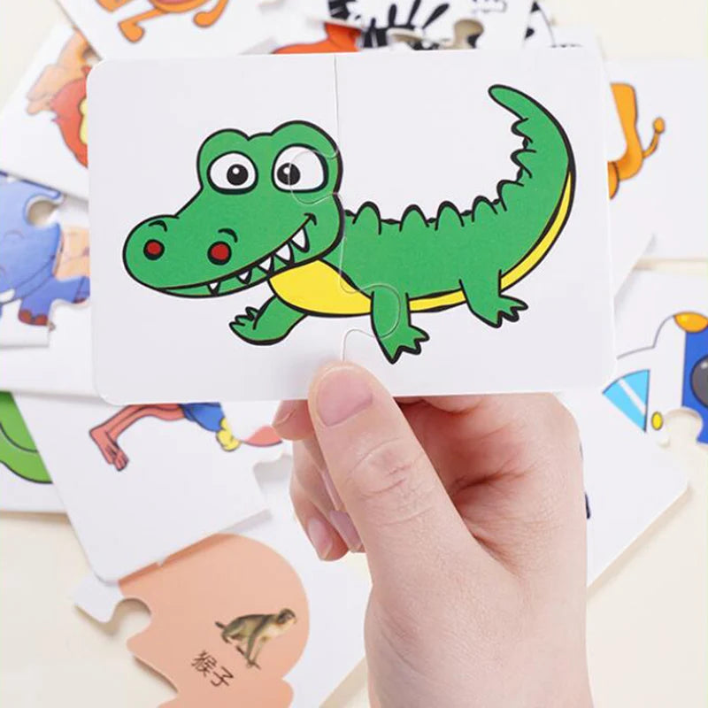 Puzzle Éducatif 32 Cartes – Jeu d'Éveil Cognitif pour Enfants