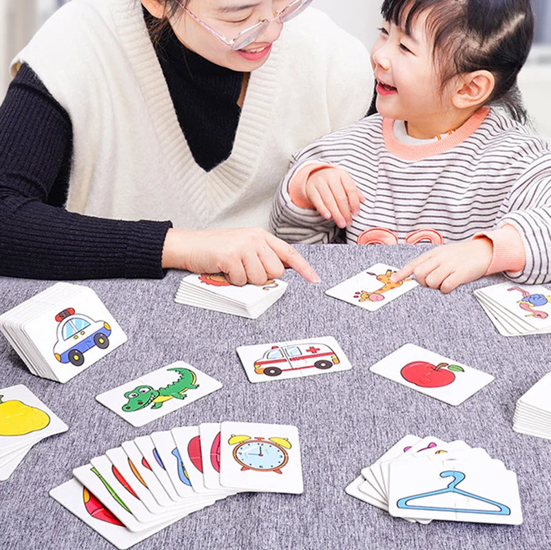 Puzzle Éducatif 32 Cartes – Jeu d'Éveil Cognitif pour Enfants