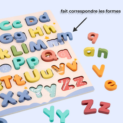 Apprends l'Alphabet et l'Anglais : Lettres Majuscules, Minuscules et Mots Associés