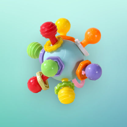🎈 Balle d’Éveil Souple – Préhension Facile pour Petites Mains ! 👶