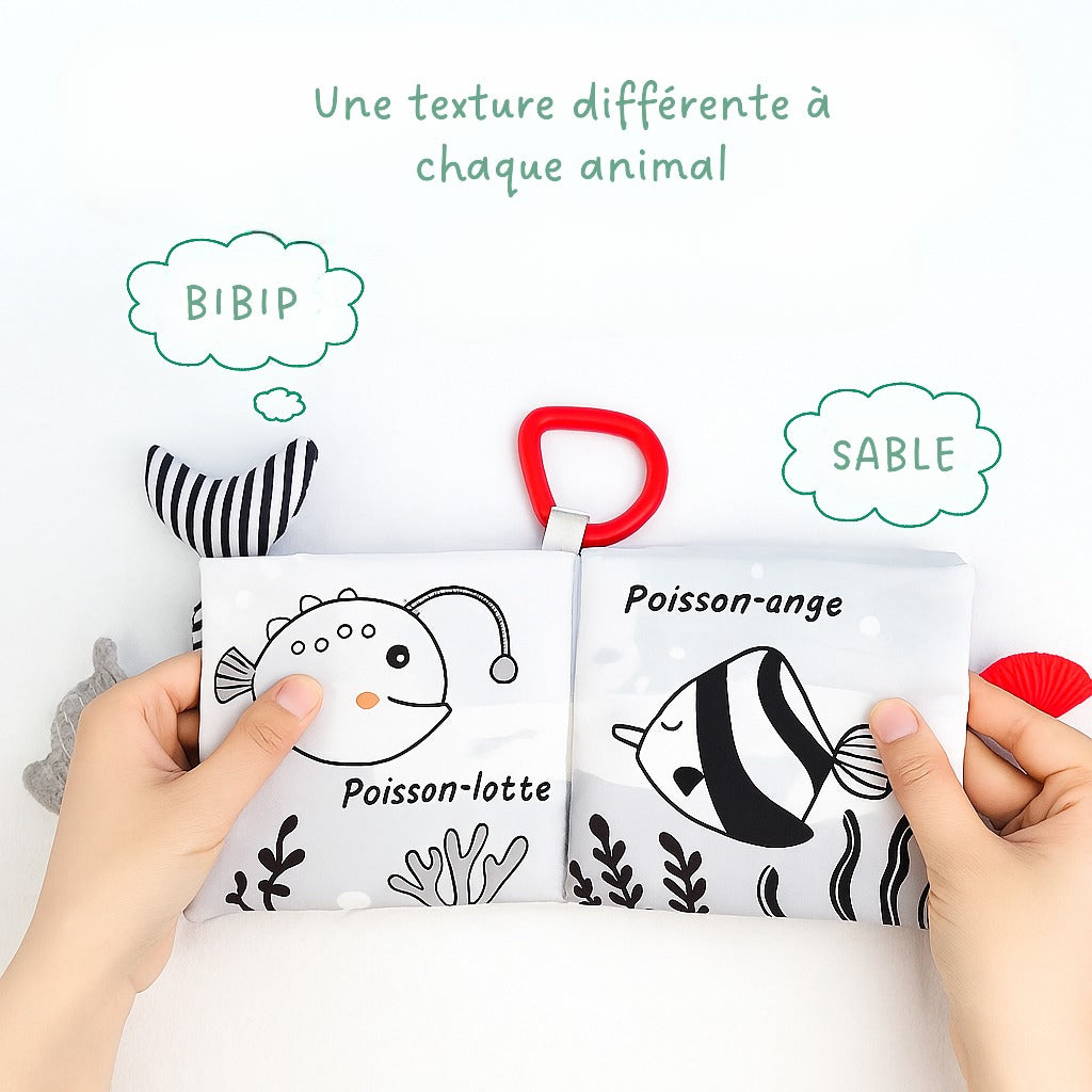 Mon premier Livre - Tissus Sensoriels & Contraste Visuel | Idéal pour l’Éveil des Tout-Petits