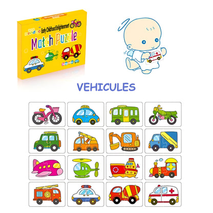 Puzzle Éducatif 32 Cartes – Jeu d'Éveil Cognitif pour Enfants