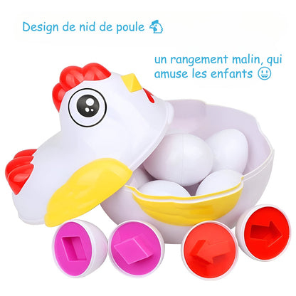 🐣 Œufs Magiques Montessori – Apprentissage des Couleurs et Formes ! 🎨✨